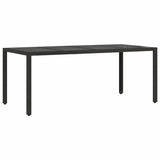 Garden Dining Set 9 pcs Black Poly rattan