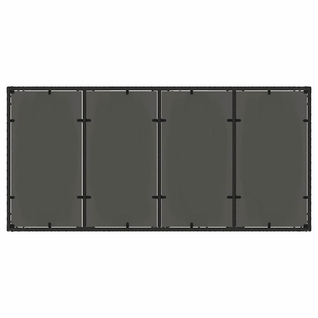 Garden Dining Set 9 pcs Black Poly rattan