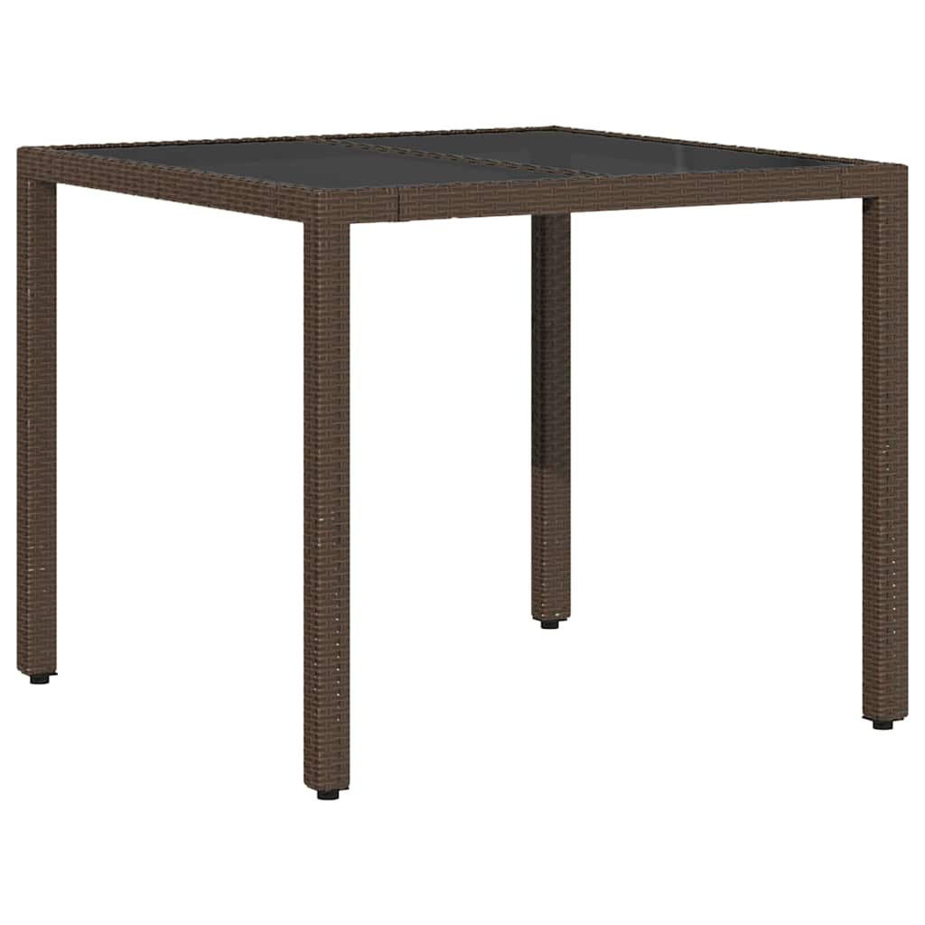 Garden Dining Set 3 pcs Brown Poly rattan