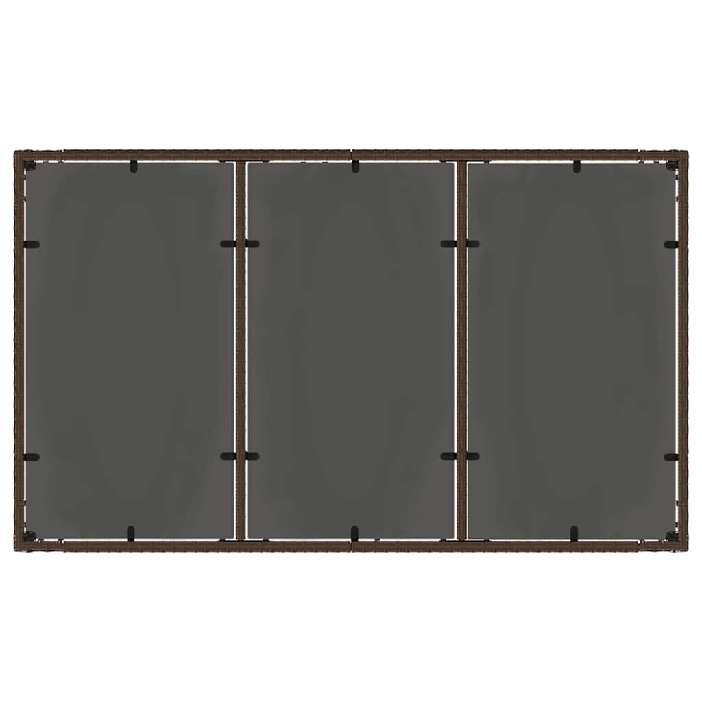 Garden Dining Set 5 pcs Brown Poly rattan
