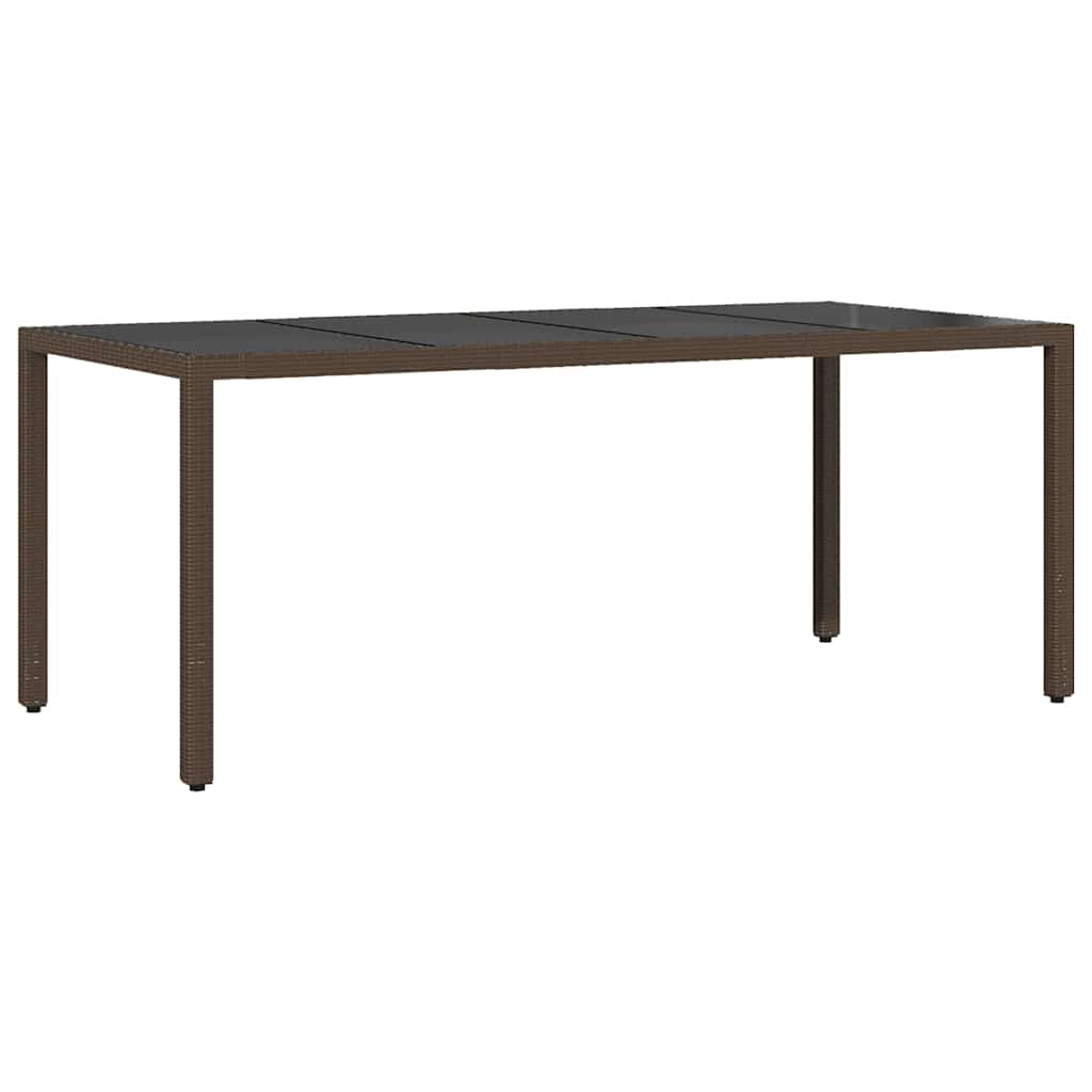 Garden Dining Set 7 pcs Brown Poly rattan
