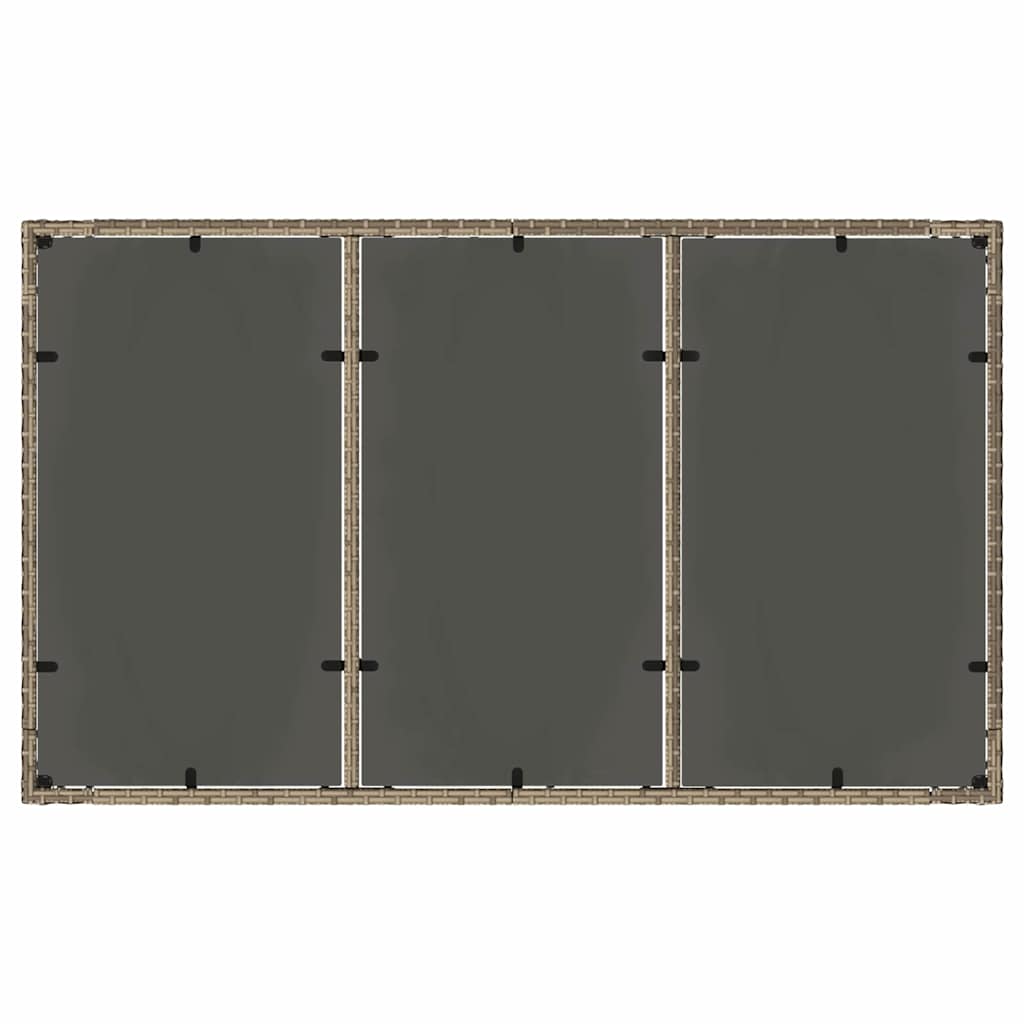 Garden Dining Set 7 pcs Grey Poly rattan