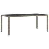Garden Dining Set 7 pcs Grey Poly rattan