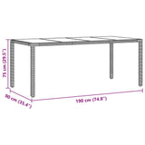 Garden Dining Set 7 pcs Grey Poly rattan