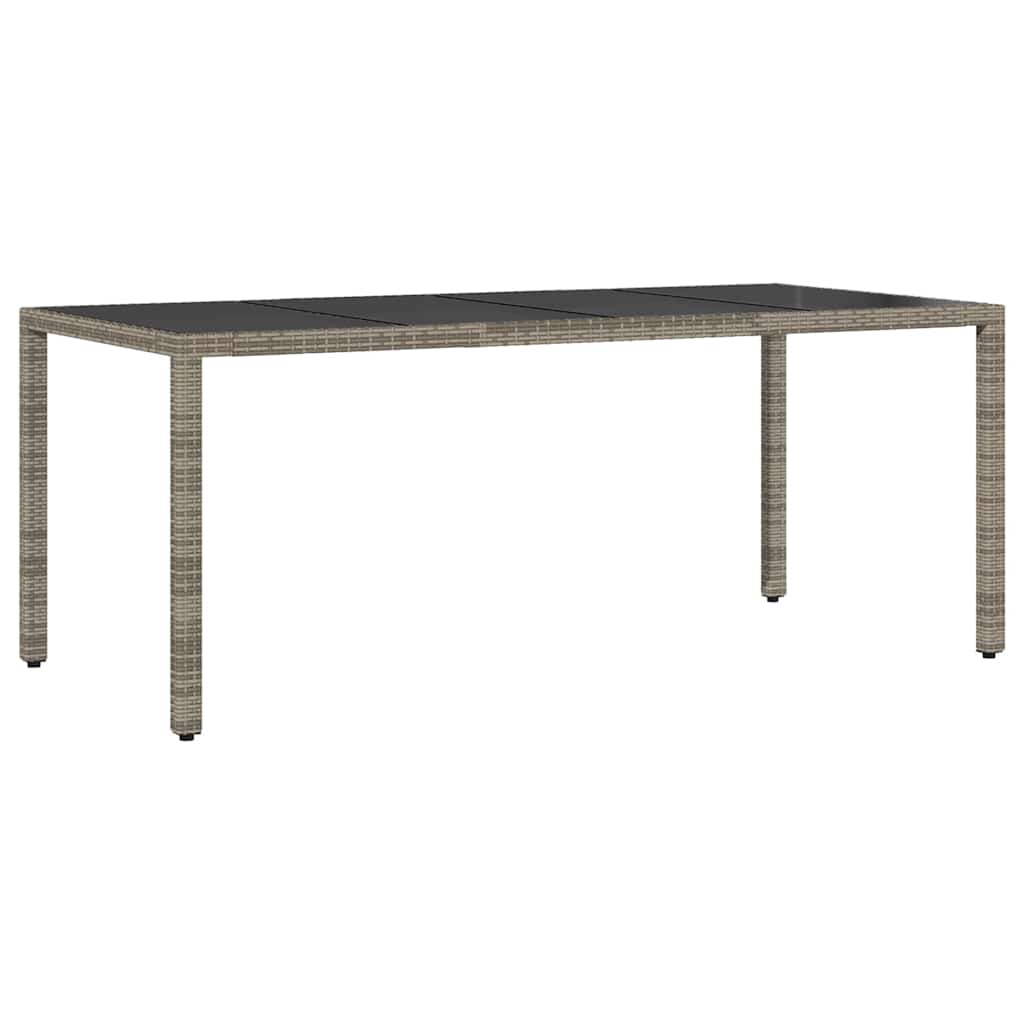 Garden Dining Set 9 pcs Grey Poly rattan