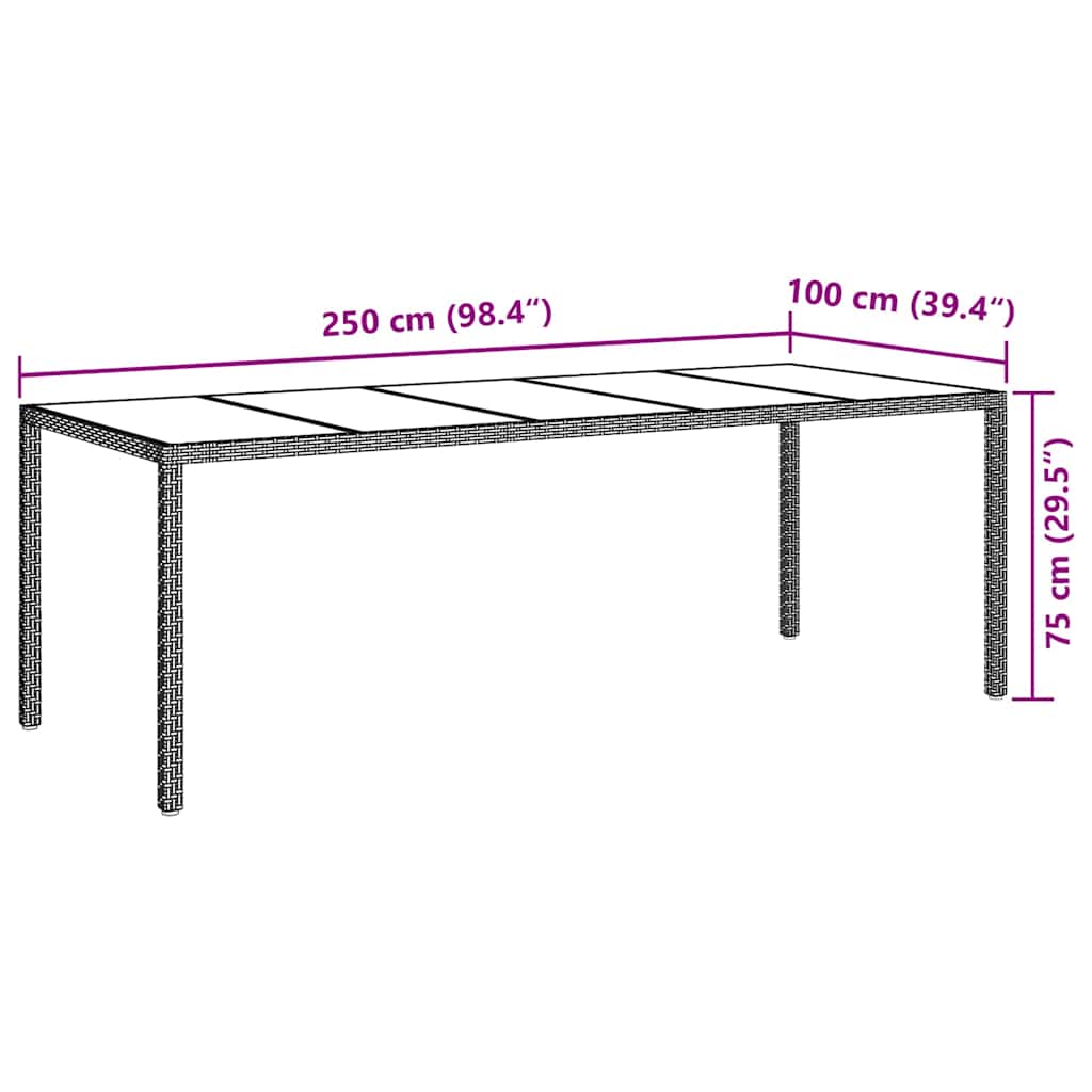 Garden Dining Set 11 pcs Grey Poly rattan