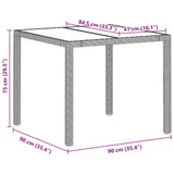 Garden Dining Set 3 pcs Light grey Poly rattan