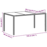 Garden Dining Set 5 pcs Light grey Poly rattan