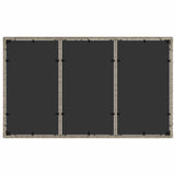 Garden Dining Set 5 pcs Light grey Poly rattan