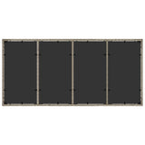 Garden Dining Set 7 pcs Light grey Poly rattan