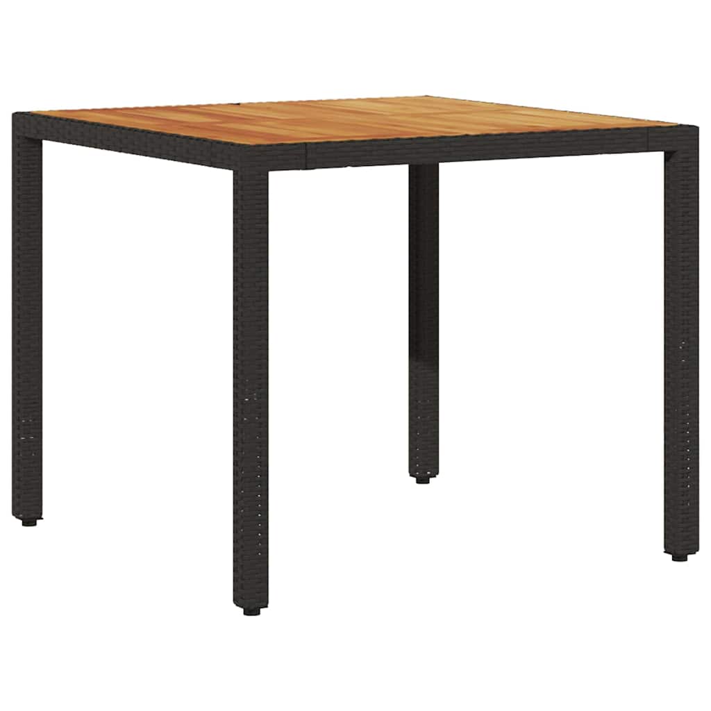 Garden Dining Set 3 pcs Black Poly rattan