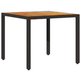 Garden Dining Set 3 pcs Black Poly rattan
