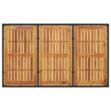 Garden Dining Set 7 pcs Black Poly rattan