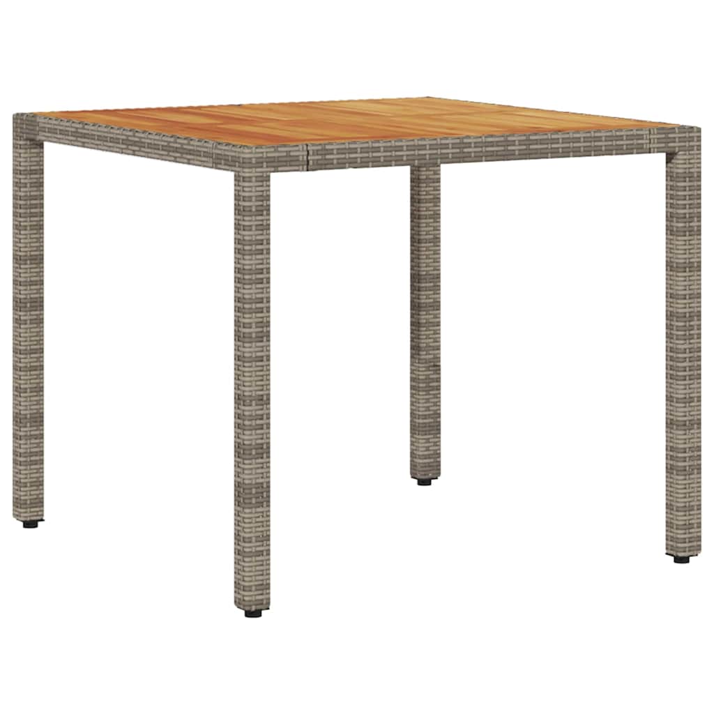 Garden Dining Set 5 pcs Grey Poly rattan