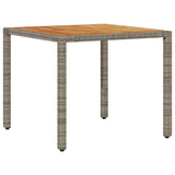 Garden Dining Set 5 pcs Grey Poly rattan