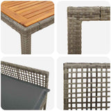 Garden Dining Set 9 pcs Grey Poly rattan