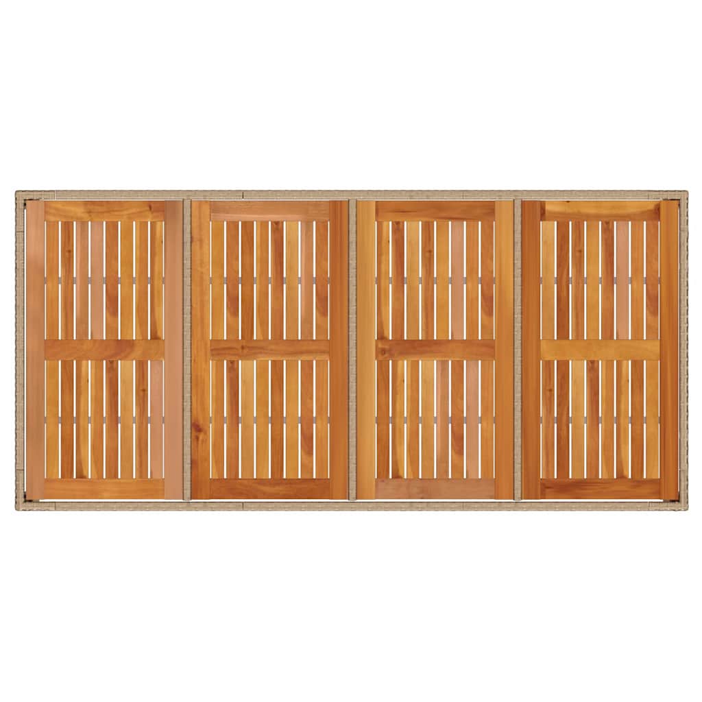 Garden Dining Set 7 pcs Beige Poly rattan