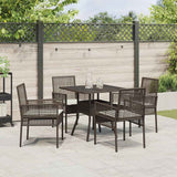 Garden Dining Set 5 pcs Brown Poly rattan