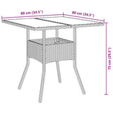 Garden Dining Set 5 pcs Brown Poly rattan