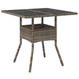 Garden Dining Set 5 pcs Grey Poly rattan
