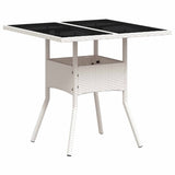 Garden Dining Set 3 pcs Grey Poly rattan