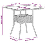 Garden Dining Set 3 pcs Grey Poly rattan