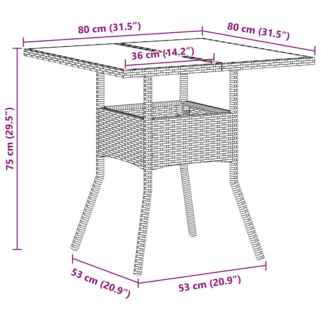 Garden Dining Set 5 pcs Grey Poly rattan