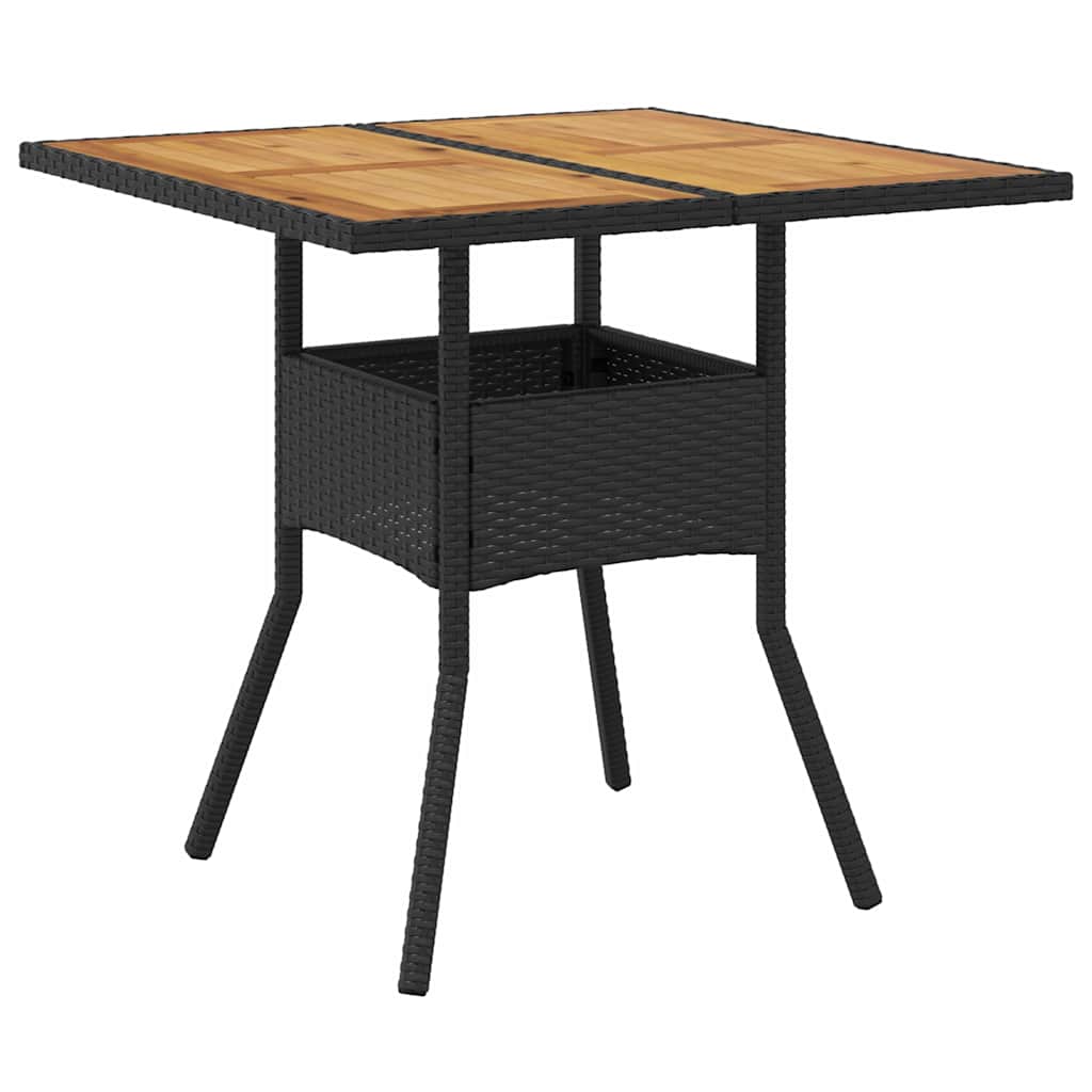 Garden Dining Set 3 pcs Black Poly rattan