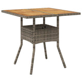 Garden Dining Set 5 pcs Grey Poly rattan