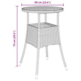 Garden Dining Set 5 pcs Black Poly rattan
