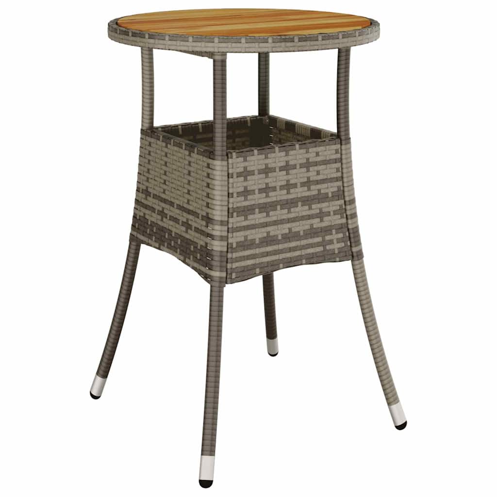 Garden Dining Set 5 pcs Grey Poly rattan