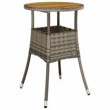 Garden Dining Set 5 pcs Grey Poly rattan