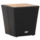 Garden Bistro Set 3 pcs Black Poly rattan