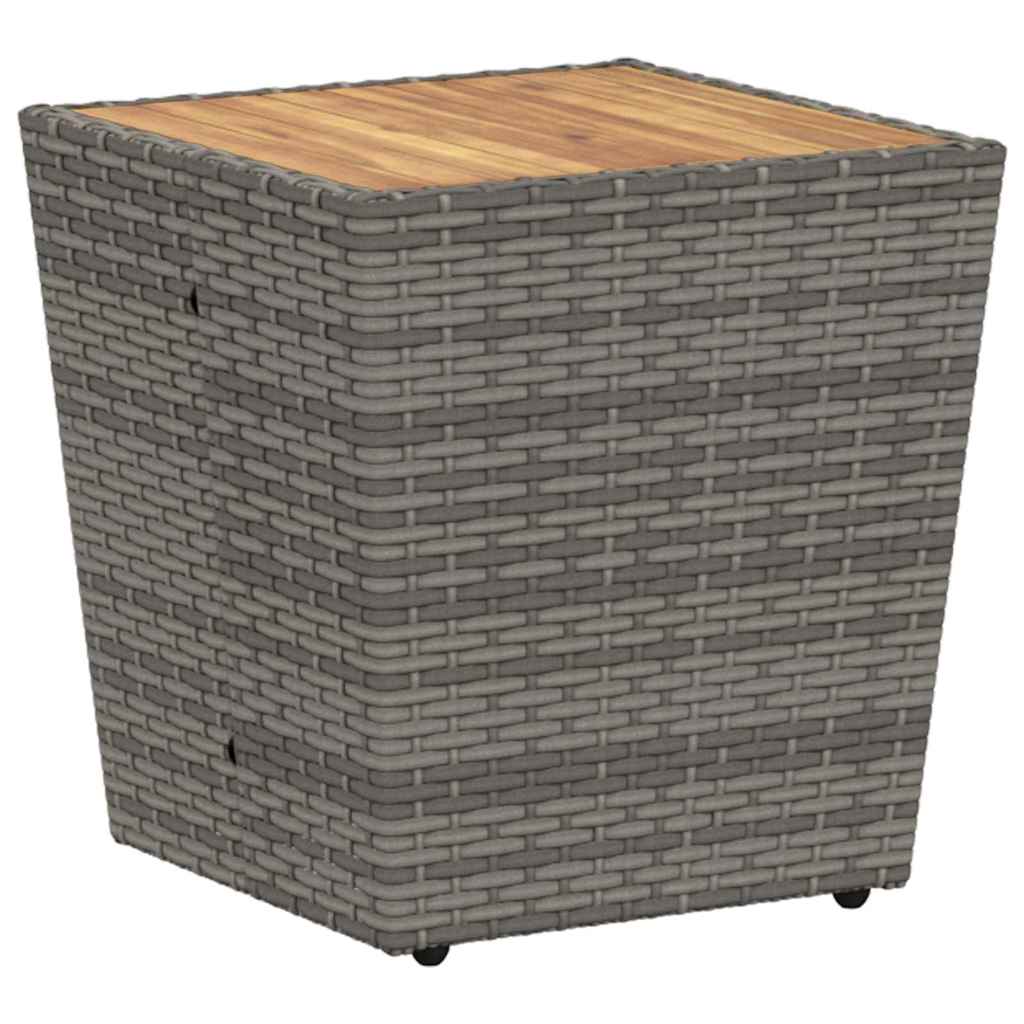 Garden Bistro Set 3 pcs Grey Poly rattan