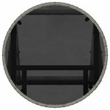 Garden Bistro Set 3 pcs Grey Poly rattan