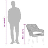 Garden Chair 2 pcs Black 55 x 62.5 x 82cm Poly Rattan