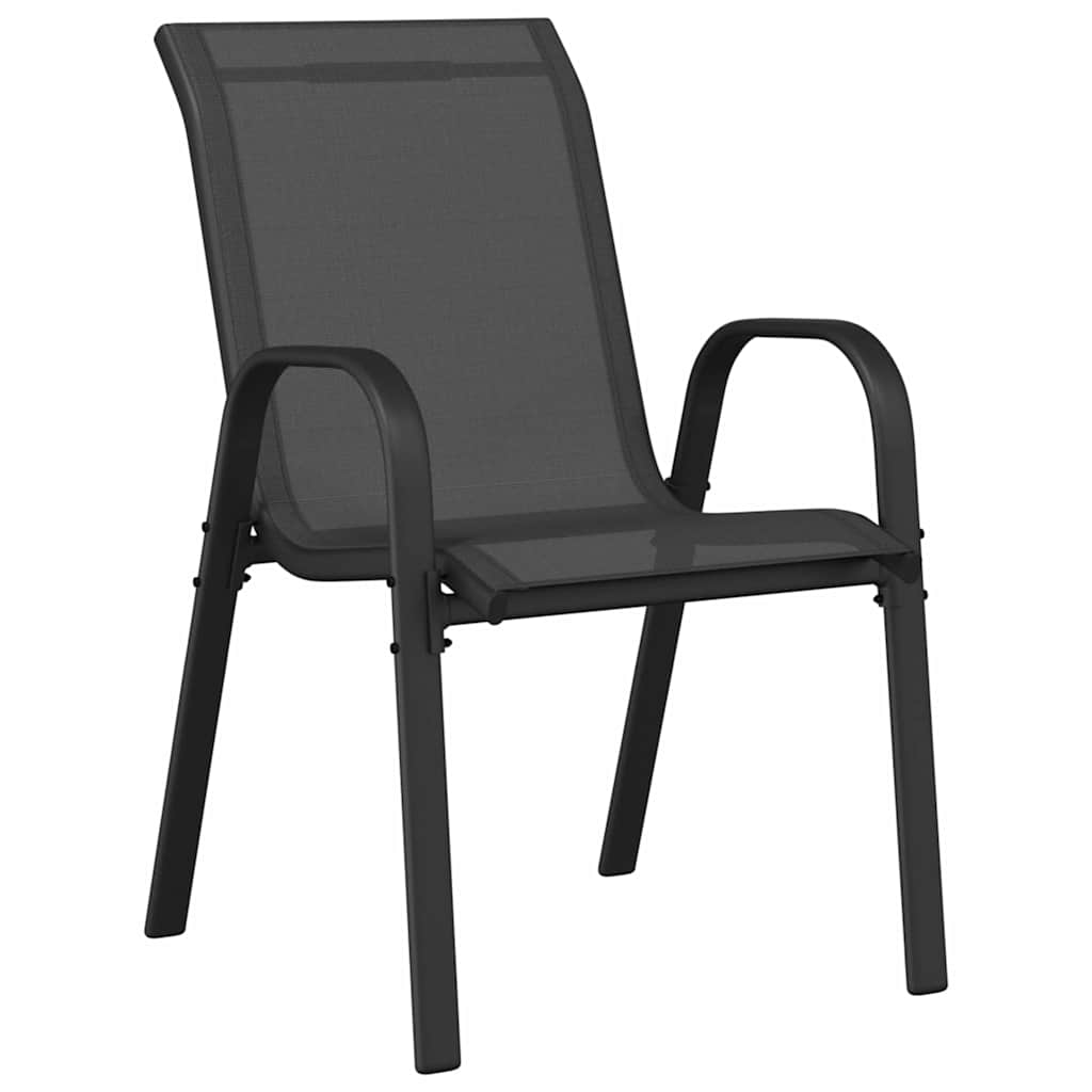Garden Bistro Set 3 pcs Black Steel