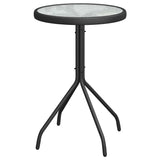 Garden Bistro Set 3 pcs Black Steel