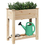 Garden Planter Beige 71 x 37 x 76.5 cm Solid fir wood
