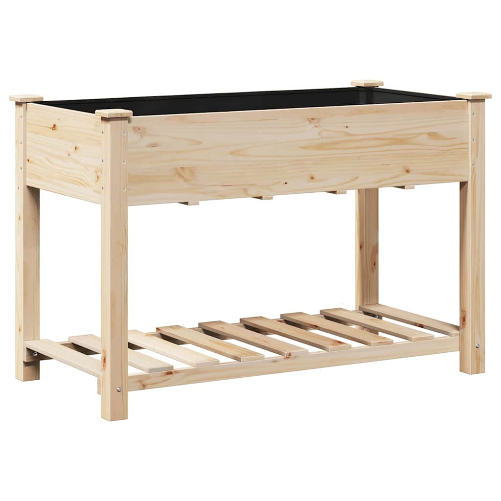 Garden Planter Beige 115 x 59 x 76.5 cm Solid fir wood