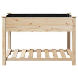 Garden Planter Beige 115 x 59 x 76.5 cm Solid fir wood