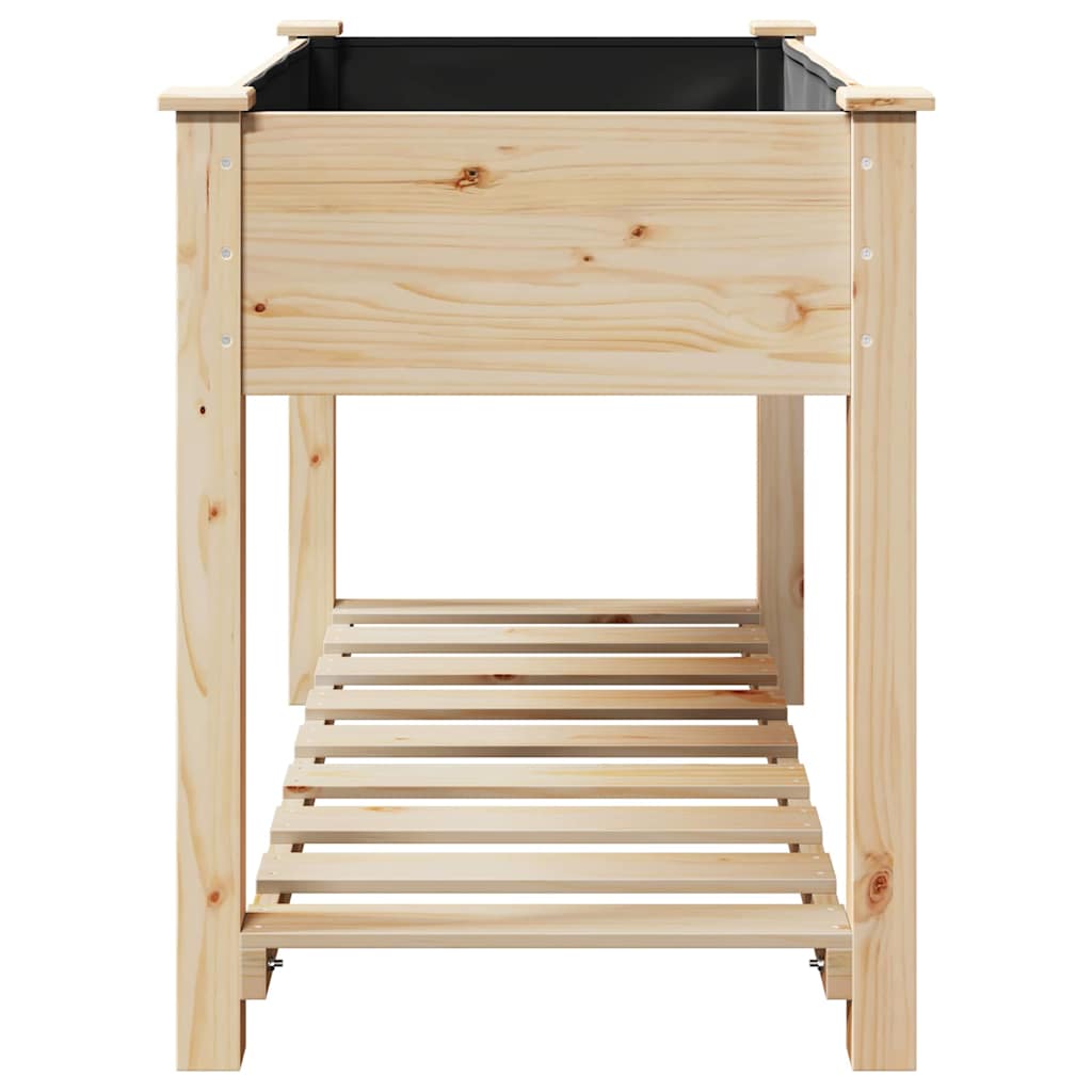 Garden Planter Beige 115 x 59 x 76.5 cm Solid fir wood