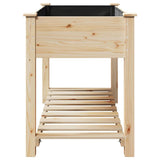 Garden Planter Beige 115 x 59 x 76.5 cm Solid fir wood