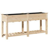 Garden Planter Beige 161 x 43 x 76.5 cm Solid fir wood