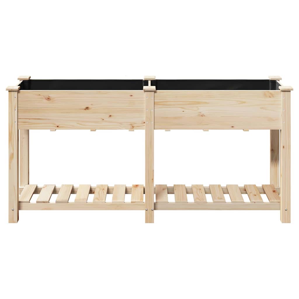 Garden Planter Beige 161 x 43 x 76.5 cm Solid fir wood
