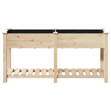 Garden Planter Beige 161 x 43 x 76.5 cm Solid fir wood