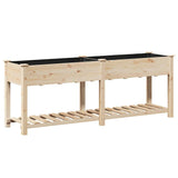 Garden Planter Beige 203 x 53 x 76.5 cm Solid fir wood
