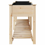 Garden Planter Beige 203 x 53 x 76.5 cm Solid fir wood