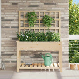 Garden Planter Beige 115 x 60.5 x 153 cm Solid fir wood