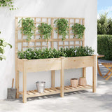 Garden Planter Beige 161 x 46 x 152.5 cm Solid fir wood